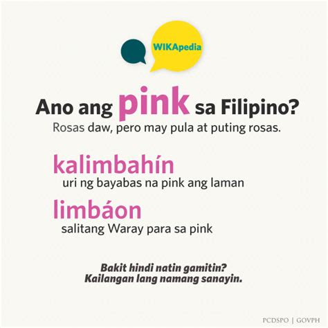 pink sa tagalog